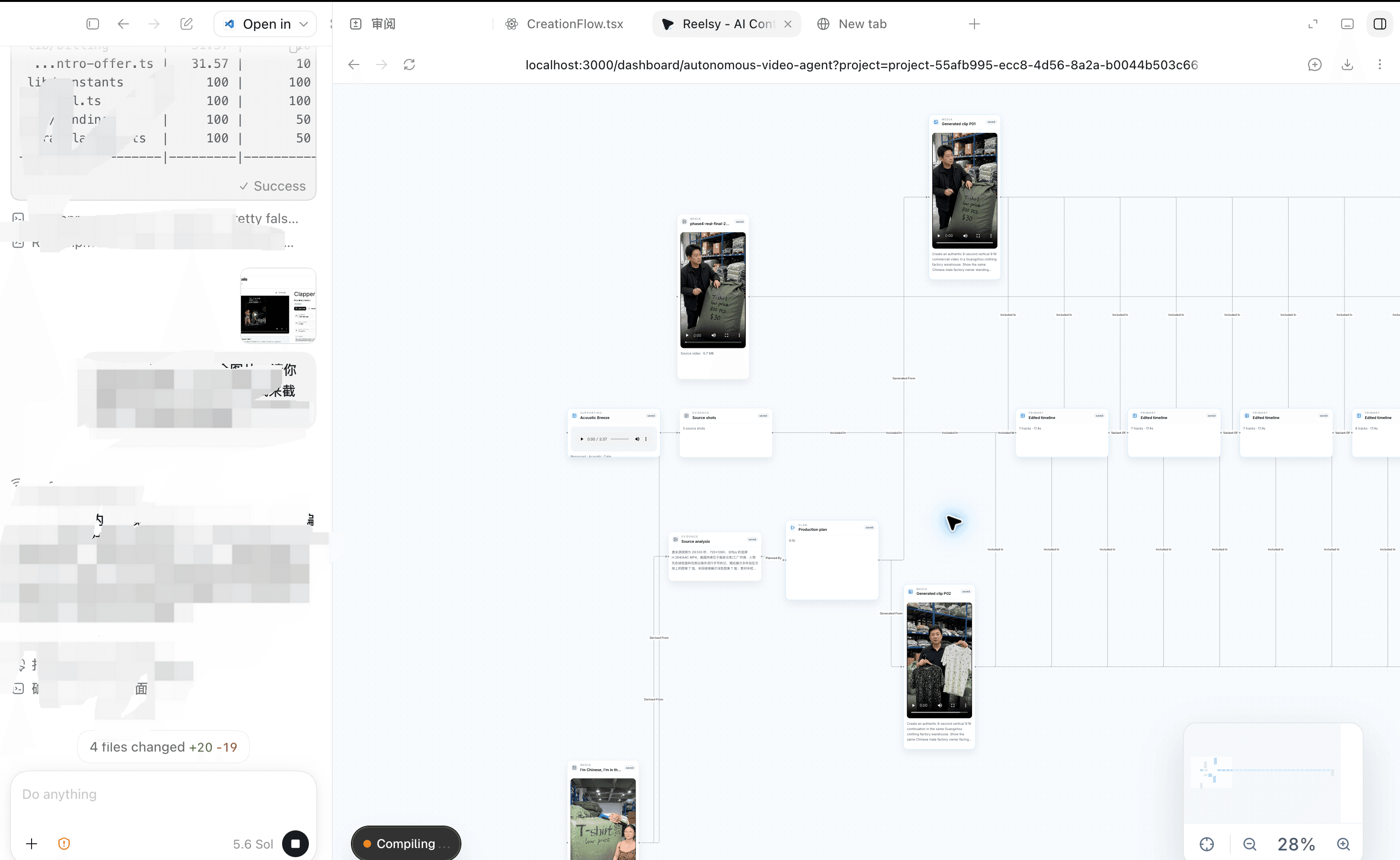 Local Reelsy Canvas session with generated project artifacts